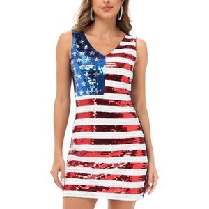 Sequin American Flag Dress